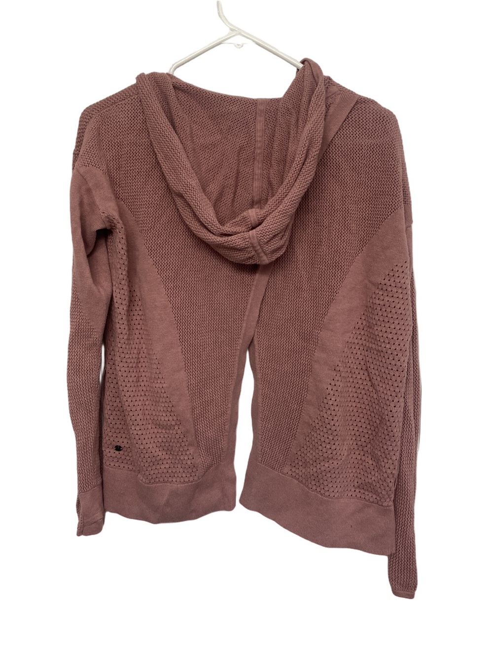 Lululemon Mesh-Back Open Front Hooded Cardigan - Mauve - Picture 3 of 6